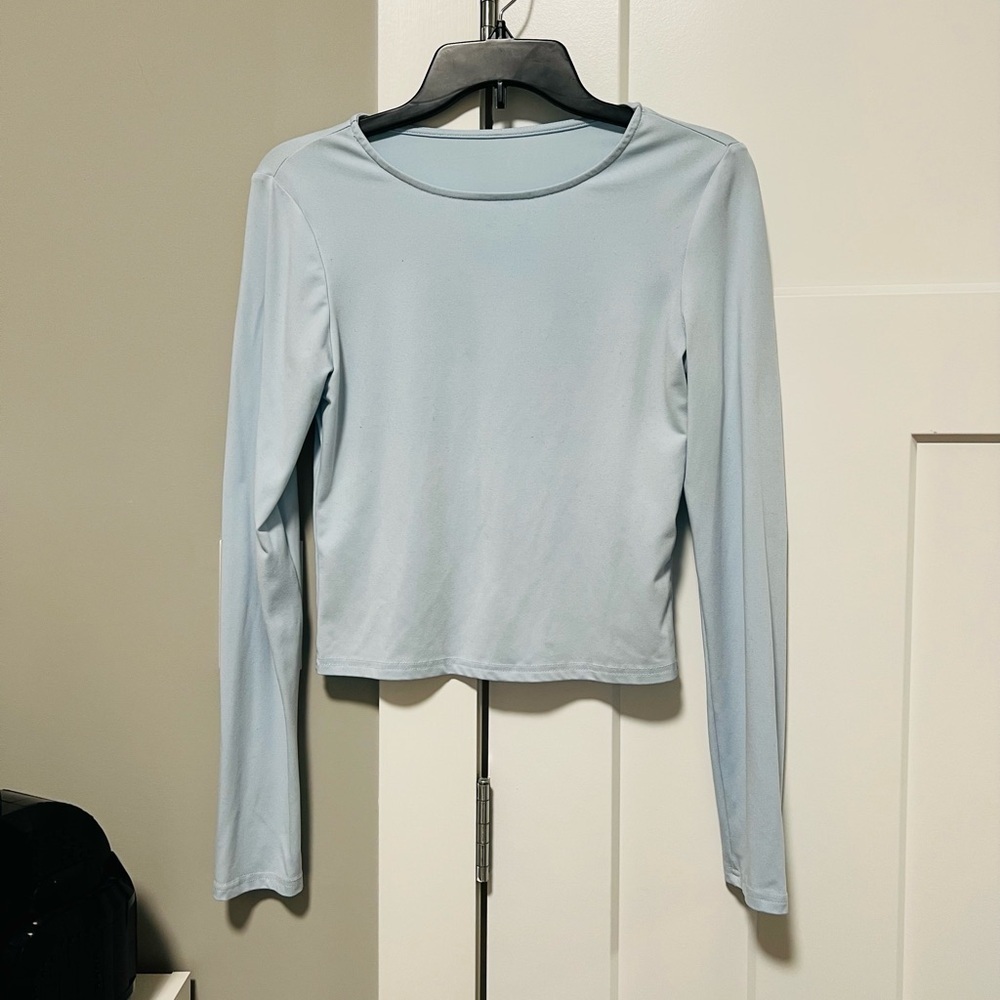 Light Blue Long Sleeve Women's Top